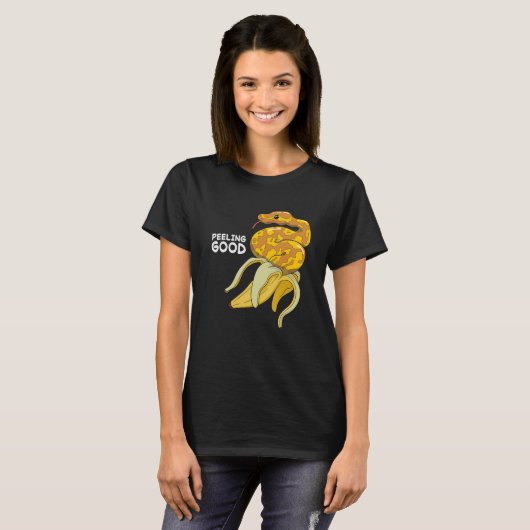 T-shirt Sentiment Peeling bon Banana Ball Python serpent R (Devant entier)