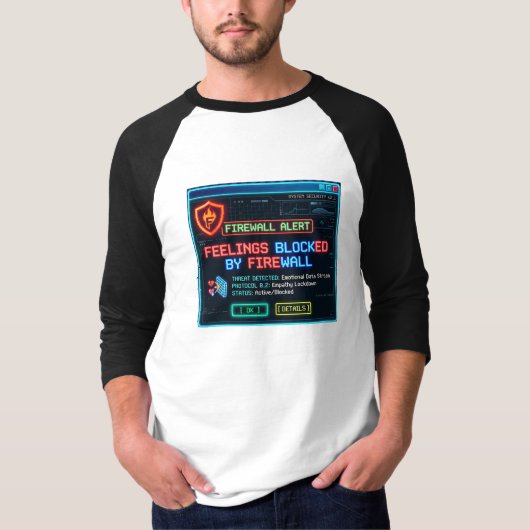 T-shirt Sentiments Bloqués Par Pare-Feu Drôle Cybersécurit (Devant)