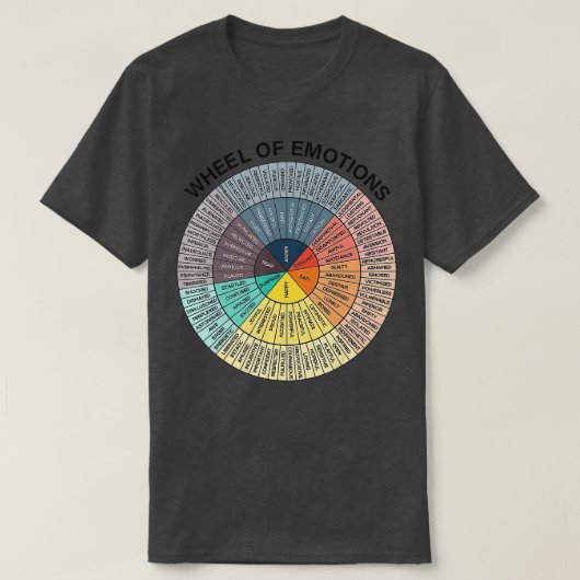 T-shirt Sentiments Carte d'émotion de roue Santé mentale h (Design devant)