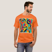 T-shirt Sentiments Colorés : Visage Abstrait (Devant entier)