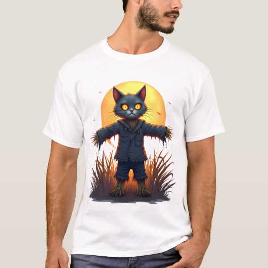 T-shirt Sentinelle Chat Épouvantail (Devant)