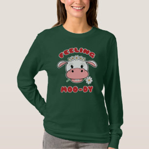 T-shirt Sentir Moo-dy   Citation de vaches de caricature m