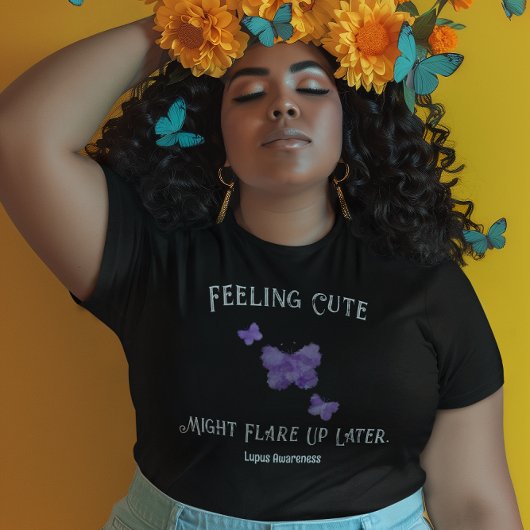 T-shirt Sentir Mûr Pourrait S'Éclater Plus Tard Papillon V