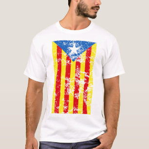 T-shirt Senyera Estelada Blava Antiga