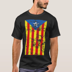T-shirt Senyera Estelada Blava Antiga