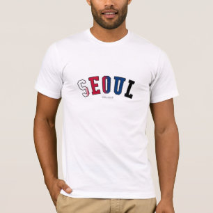 T-shirt Séoul dans des couleurs de drapeau national de la