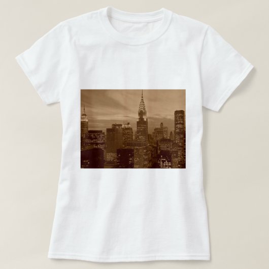 T-shirt Sepia Tone New York (Design devant)