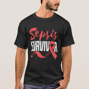 T-shirt Sepsis Survivor Warrior Fighor Awareness Moth