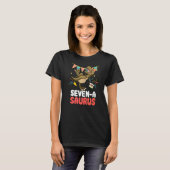 T-shirt Sept A Saurus Dinosaur Cute Kiddo Rex (Devant entier)