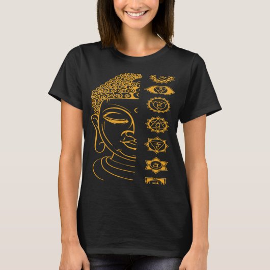 T-shirt Sept chakras Bouddha saint (Devant)