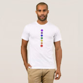 T-shirt Sept chakras verticaux (Devant entier)