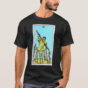 T-shirt Sept de Baguette Carte de Tarot Vintage Rider Wait