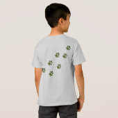 T-shirt Sept Empreintes de pattes de Fox Terrier marchant, (Dos entier)