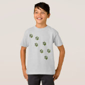 T-shirt Sept Empreintes de pattes de Fox Terrier marchant, (Devant entier)