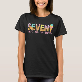 T-shirt Sept Et Oh So Swee Glace Cream Girls 7e anniversai