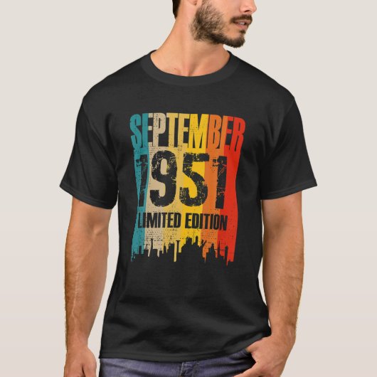T-shirt Septembre 1951 70 Anniversaire Limitée Editi (Devant)