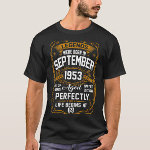 T-shirt Septembre 1953 69e anniversaire 69 ans Femmes