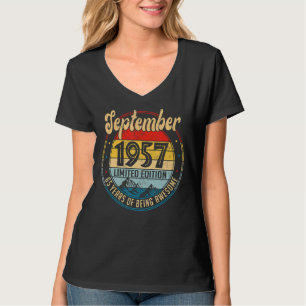 T-shirt Septembre 1957 65e anniversaire 65 ans