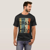 T-shirt Septembre 1963 60 Anniversaire 60 Anniversaire 196 (Devant entier)
