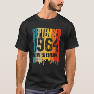 T-shirt Septembre 1964 57 Years Old Birthday Limited Editi
