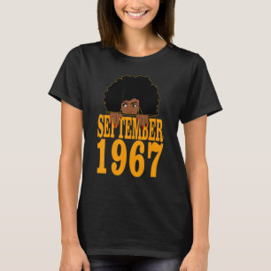 T-shirt Septembre 1967 55e anniversaire 55 ans Black Wo