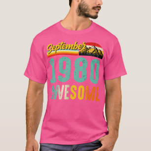T-shirt Septembre 1980 Chemise Cadeau Anniversaire Vintage