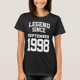 T-shirt Septembre 1998 24e anniversaire Légende 24 ans
