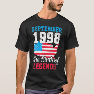T-shirt Septembre 1998 La Naissance Des Légendes 24 Ans He