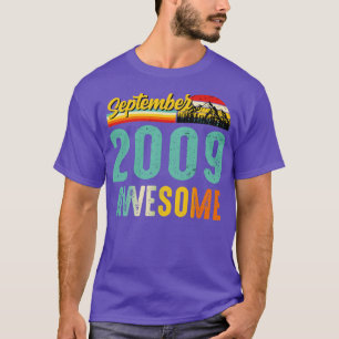 T-shirt Septembre 2009 Cadeau Anniversaire Chemise Vintage