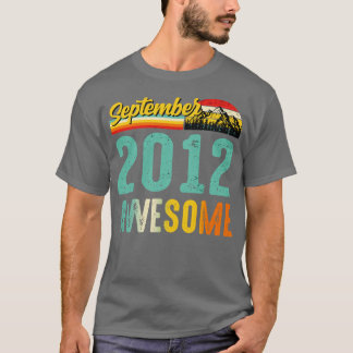 T-shirt Septembre 2012 Cadeau Anniversaire Chemise Vintage