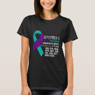 T-shirt Septembre Est Le Mois De Sensibilisation À La Prév