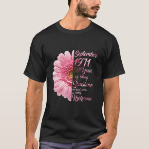 T-shirt Septembre Fille 1971 T 50 Ans 50E Anniversaire