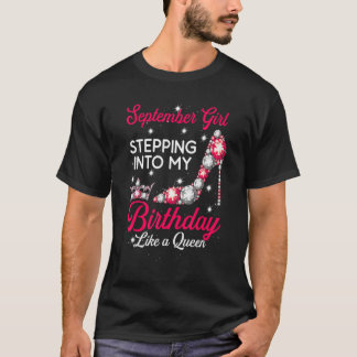 T-shirt Septembre Fille Entrée Dans Mon Septembre Annivers
