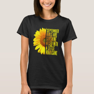 T-shirt Septembre Filles Soleil Mixte Ouragan Tournesol