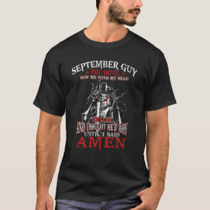 T-shirt Septembre Guy Devil M'A Vu Avec Ma Tête En Bas