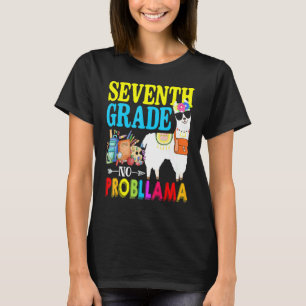 T-shirt Septième Année No Prob Llama Retour À L'École Prem