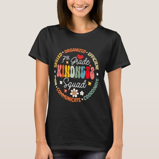 T-shirt Septième équipe d'enseignants 7e année d'école de (Devant)