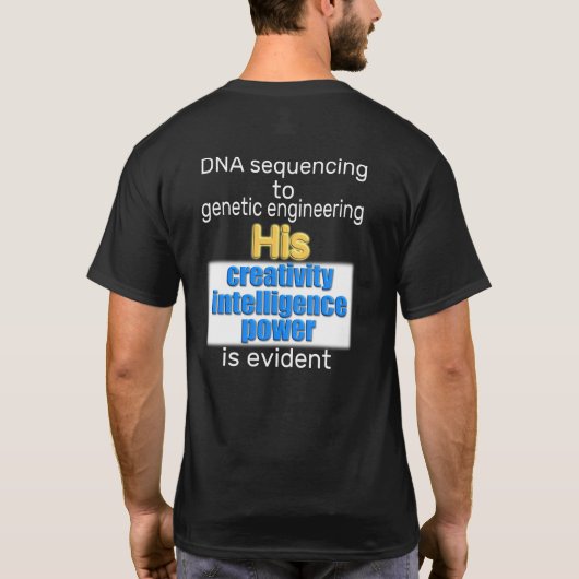 T-shirt Séquence ADN Sa créativité est évidente (Dos)