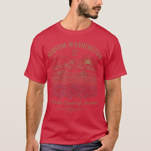 T-shirt Sequim Washington Capitale de la Lavande (Devant)