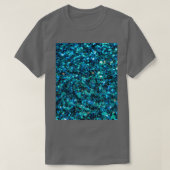 T-shirt Séquins bleu turquoise (Design devant)