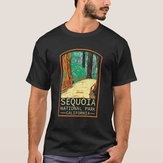 T-shirt Sequoia National Park Randonnée California Sequoia (Devant)