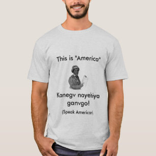 T-shirt Sequoyah dit : C'est l'Amérique, parlent América