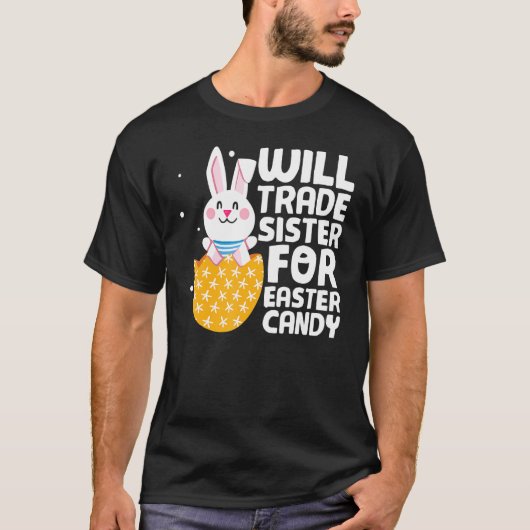 T-shirt Sera Échange Soeur Pour Pâques Lapin De Bonbons Ha (Devant)