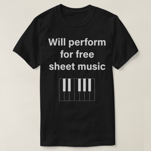 T-shirt Sera effectué pour Partition Musique Libre Drôle P (Design devant)
