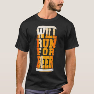 T-shirt Sera En Course Pour La Bière Drôle Artisanale Cour