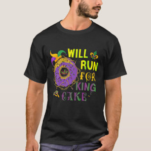 T-shirt Sera En Course Pour Le Cool King Cake Mardi Gras C