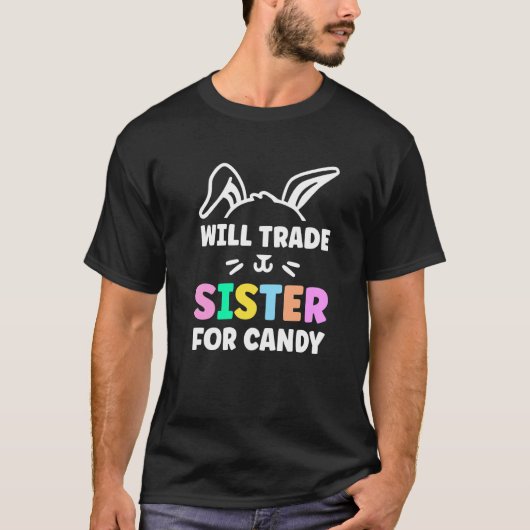 T-shirt Sera La Soeur De Bonbons De Pâques OEuf De Pâques (Devant)