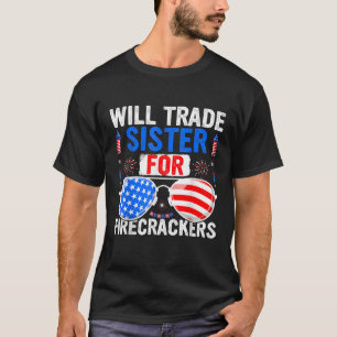 T-shirt Sera La Soeur Pour Les Pétards 4 juillet Fir