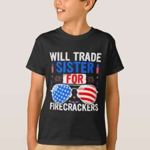 T-shirt Sera La Soeur Pour Les Pétards 4 juillet Fir