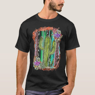 T-shirt Serape Mexicain Cactus du Texas Succulentes Rodéo 